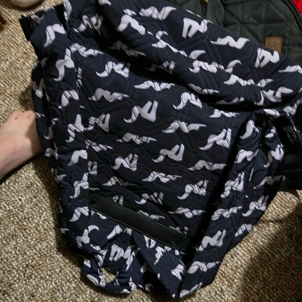 Kate Spade Navy and White Fox Pattern Backpack - Picture 3 of 3